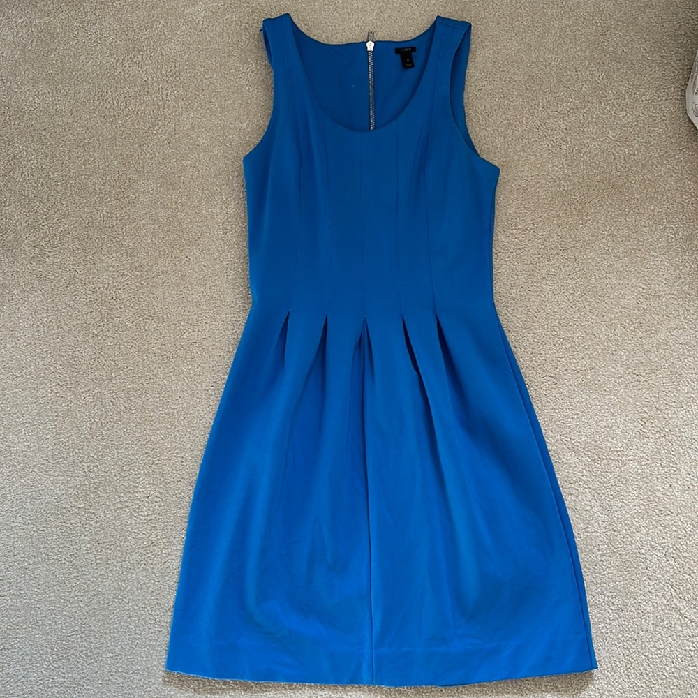 Size 0, Aqua / Pool Blue J Crew dress, scuba / neoprene type material
